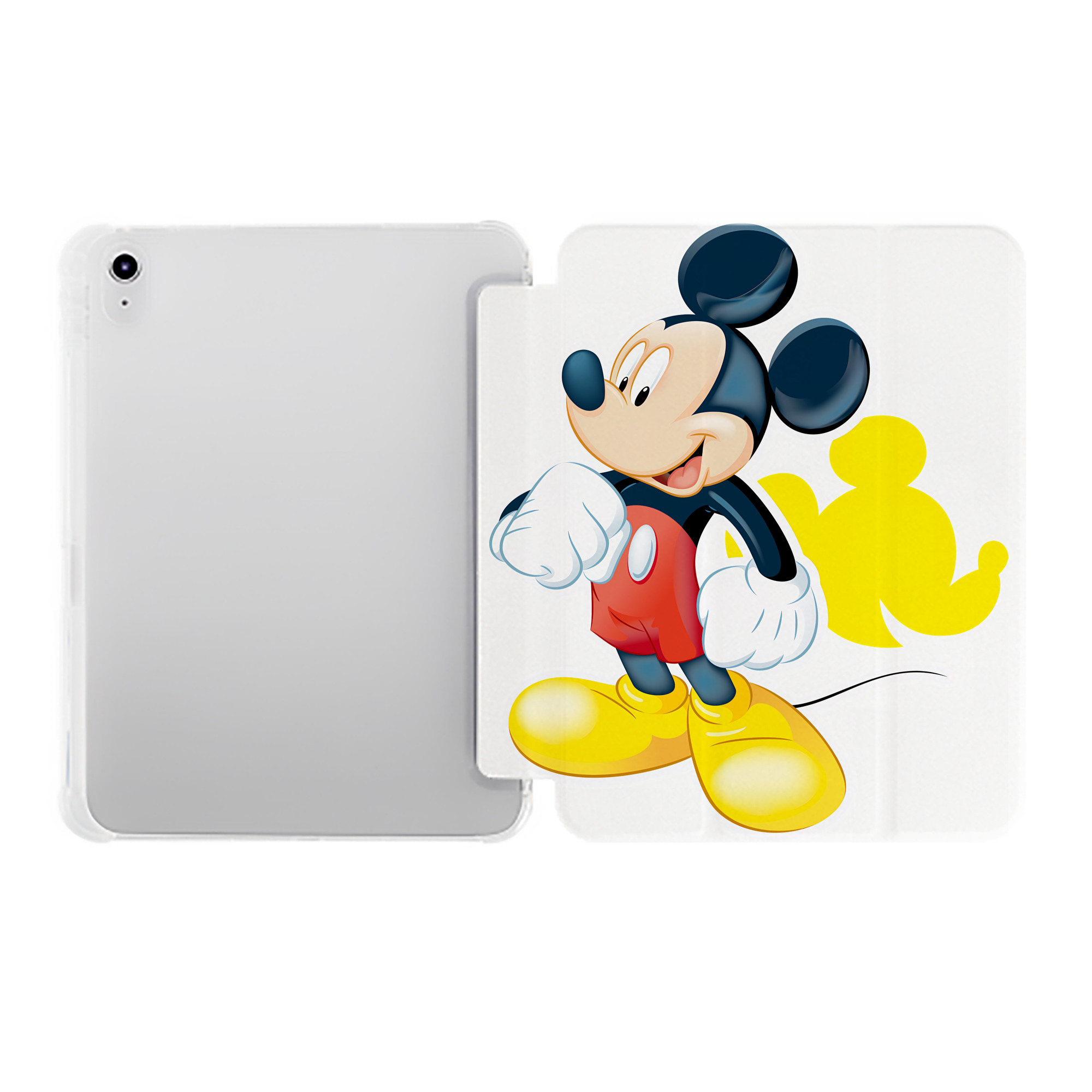 （画像用） ミッキーマウス Mickey Mouse IPad ケース ペン収納付き 三つ折りスタンド PUレザー×シリコン 対応機種9.5/10.5/10.9インチ